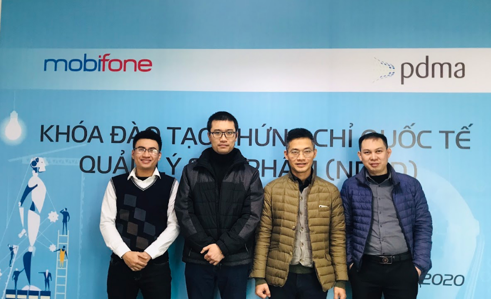 Cán bộ nhân viên Trung tâm Đo kiểm và Sửa chữa thiết bị viễn thông Mobifone đã hoàn thành xuất sắc Khóa đào tạo chứng chỉ quốc tế quản lý sản phẩm theo chương trình của tổ chức PDMA – Mỹ.