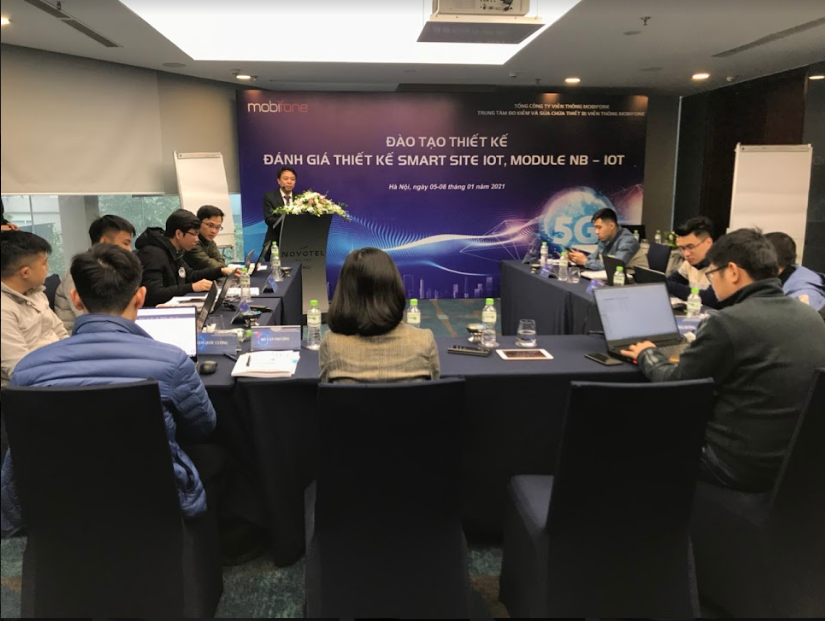 Khóa đào tạo thiết kế - đánh giá thiết kế Smart Site IoT, Module NB – IoT dành cho Cán bộ Trung tâm Đo kiểm và Sửa chữa thiết bị viễn thông Mobifone đã diễn ra thành công tốt đẹp.